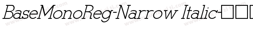 BaseMonoReg-Narrow Italic字体转换